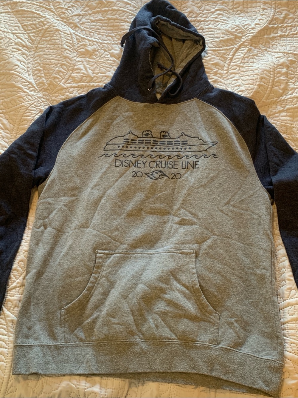 Disney Cruise Line Men's Two-Tone Gray & Navy Hoodie